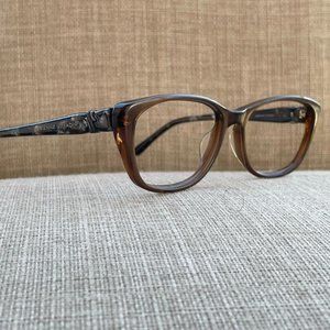 Adrienne Vittadini Women Eyeglasses Frame Brown/Black Tone Glasses Frame